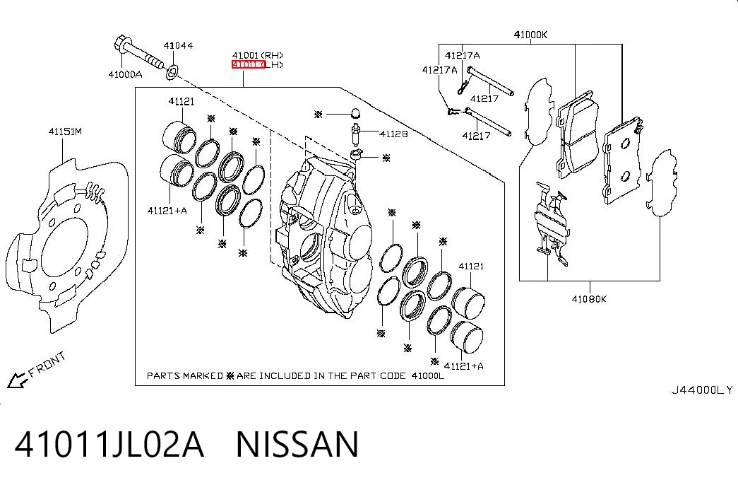 41011JL02A Nissan/Infiniti Супорт тормзной