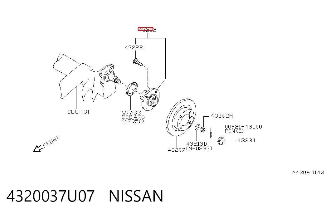 Купити Задня маточина Nissan Maxima  J30