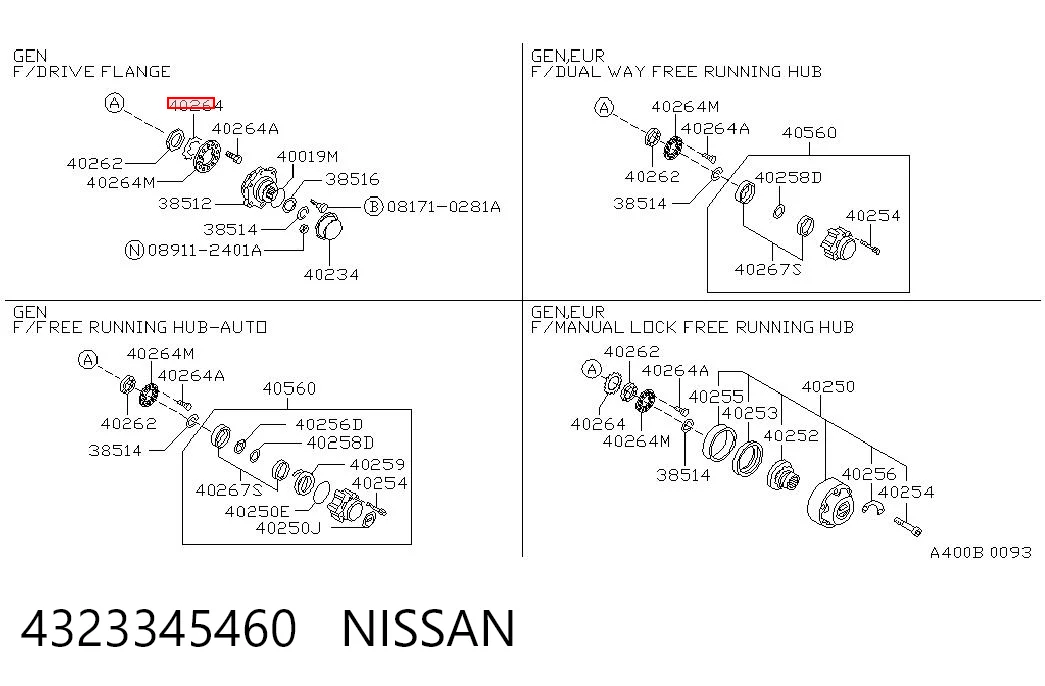 4323345460 Nissan/Infiniti