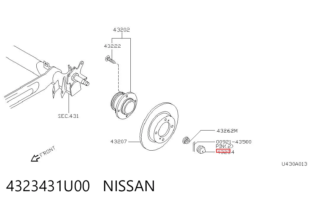 4323431U00 Nissan/Infiniti