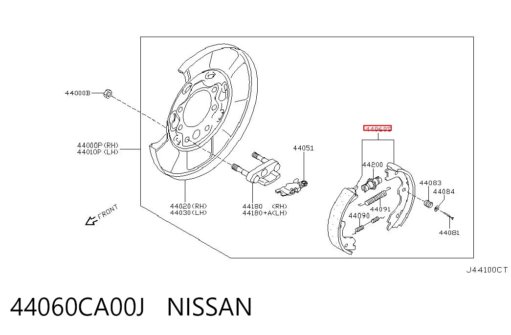Колодки ручника / стоянкового гальма Nissan Murano позашляховик (Z50) (2002 - 2007) ціна, від 23.04 USD
