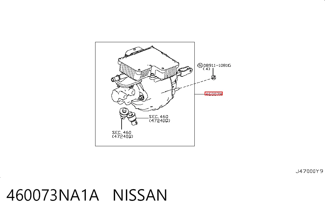 Циліндр гальмівний, головний на Nissan LEAF I ZE0