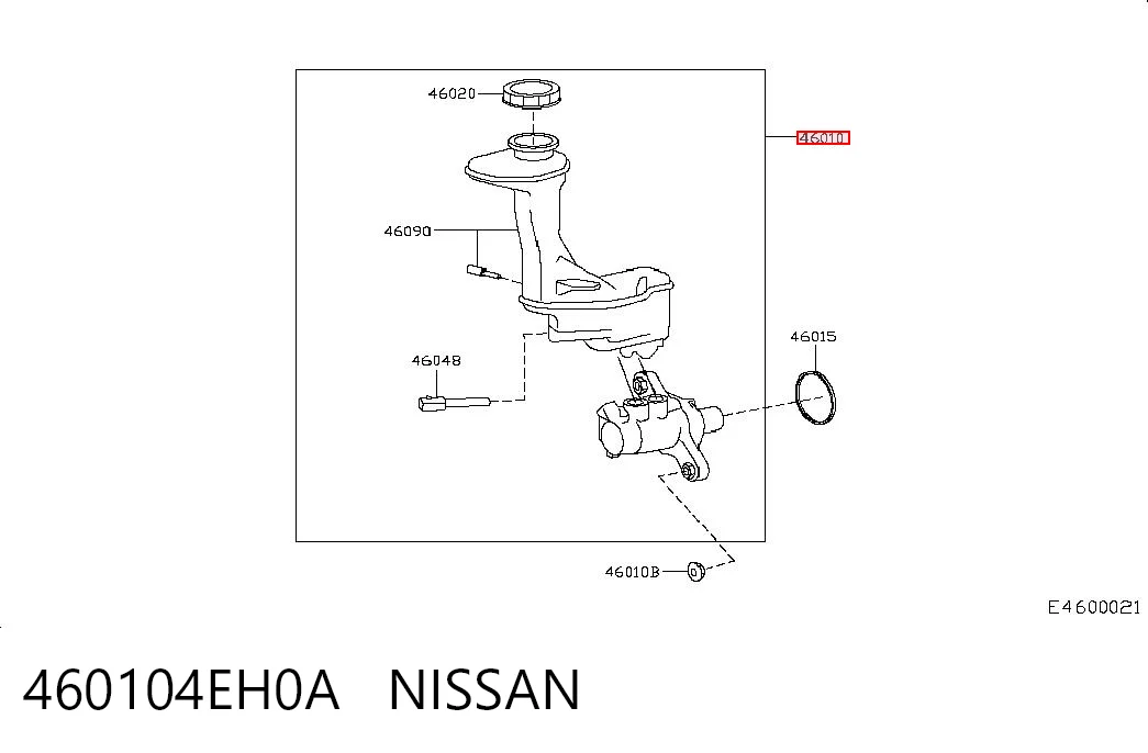 Циліндр гальмівний, головний на Nissan Rogue  T32U