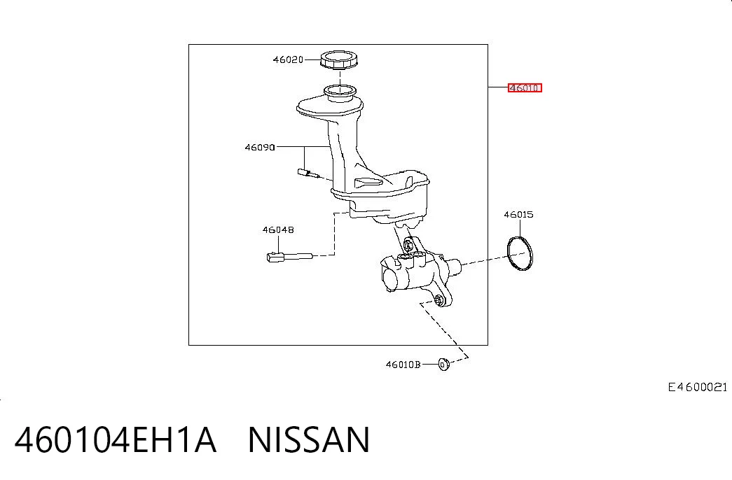 Циліндр головний гальма (Гідротормоз) Nissan Rogue позашляховик (T32U) (2013 - 2020) ціна, від 12.76 USD