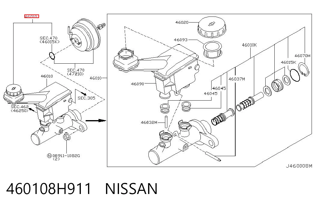  Головний гальмівний циліндр Nissan X-Trail 