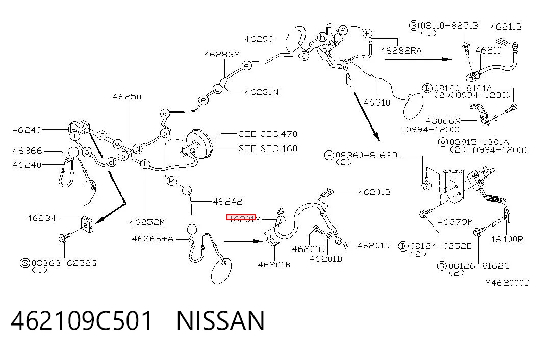 Купити Гальмівні шланги передні Nissan Vanette CARGO C23