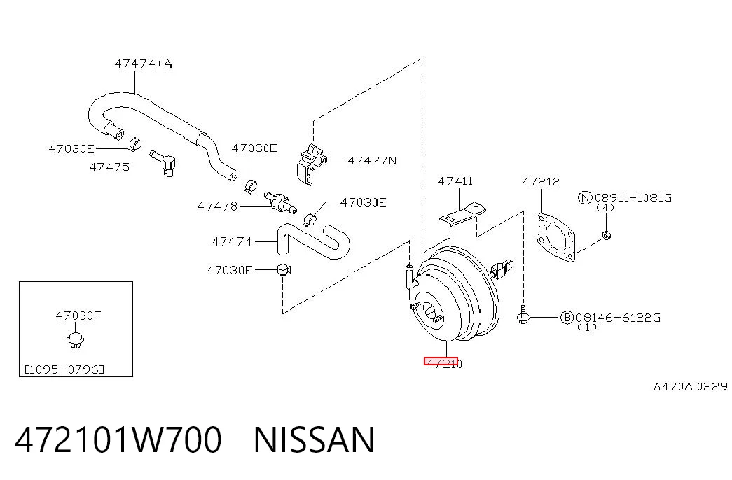 Підсилювач гальм вакуумний Nissan Pathfinder R50