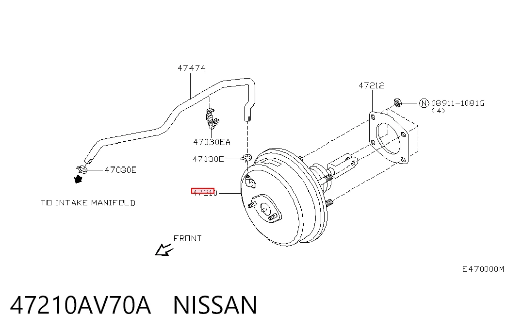 Підсилювач гальм вакуумний на Nissan Almera TINO V10