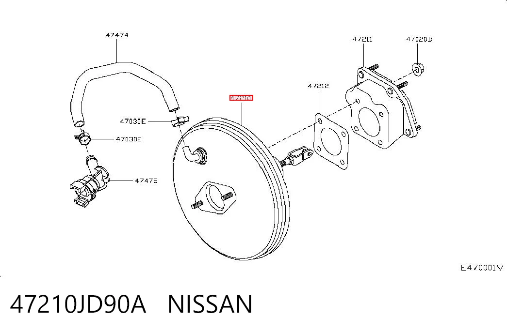 Вакуумника Nissan Qashqai I позашляховик (J10) (2006 - 2013) ціна, від 33.62 USD