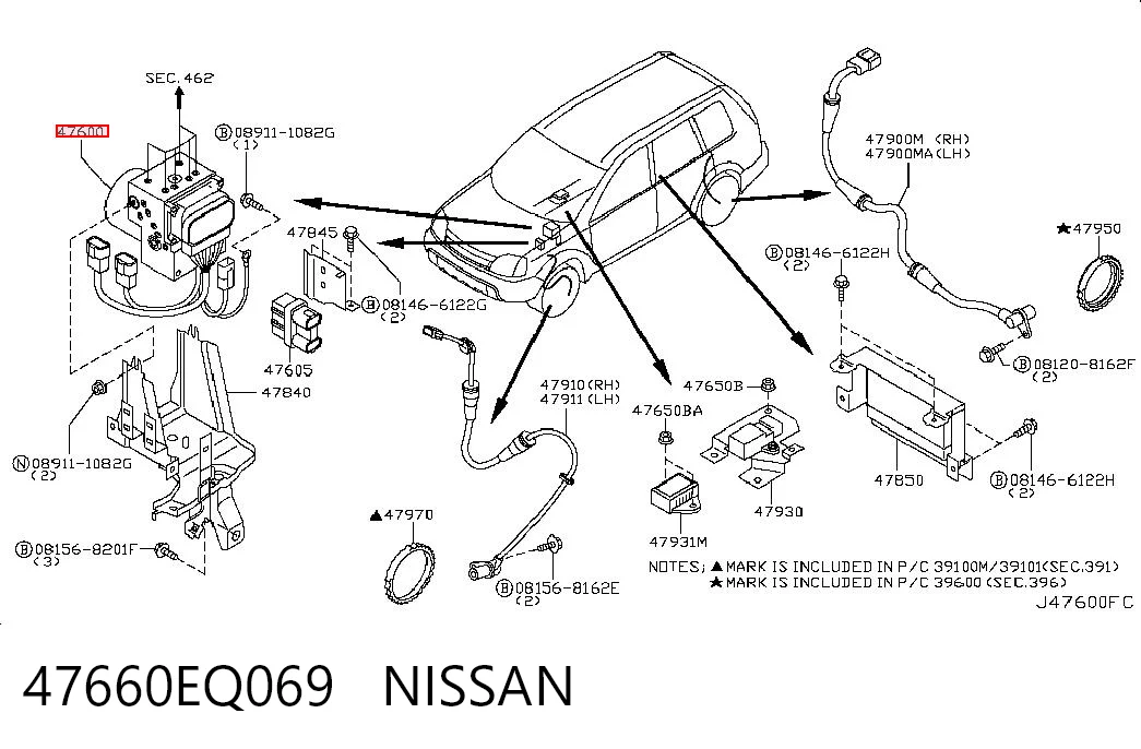 47660EQ069 Nissan/Infiniti блок абс - купити онлайн в Україні