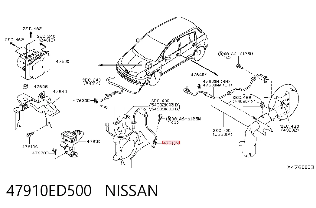 Купити Датчик АБС передній Nissan Tiida  SC11X