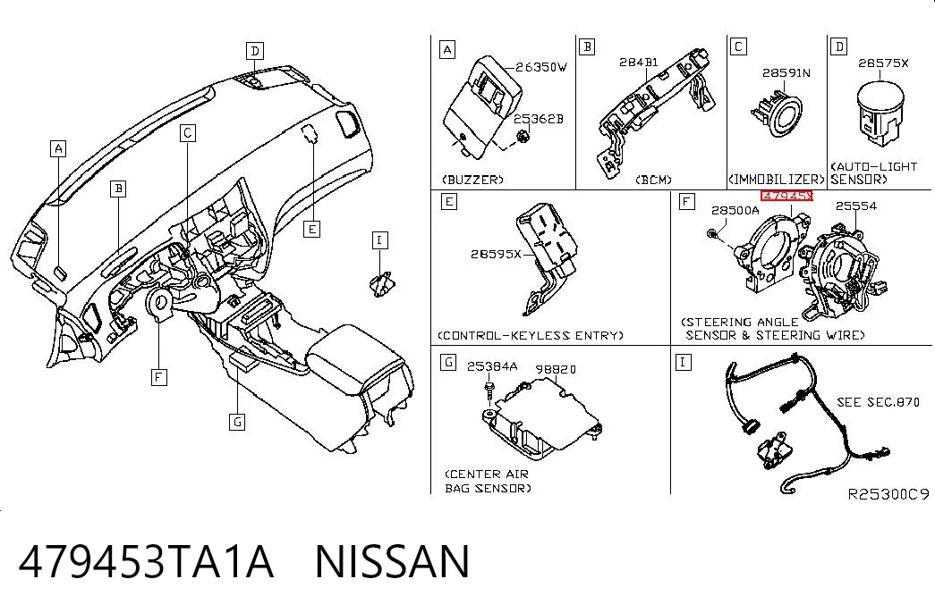 479453TA1A Nissan/Infiniti Датчик керма