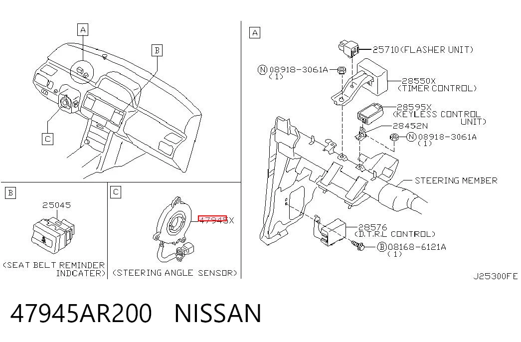 47945AR200 Nissan/Infiniti Датчик керма