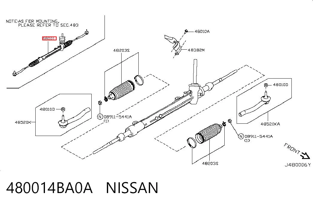  Рульова рейка Nissan Rogue 