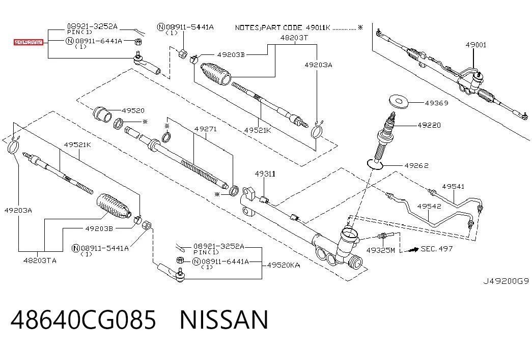 Купити N804 Polcar Рульовий наконечник