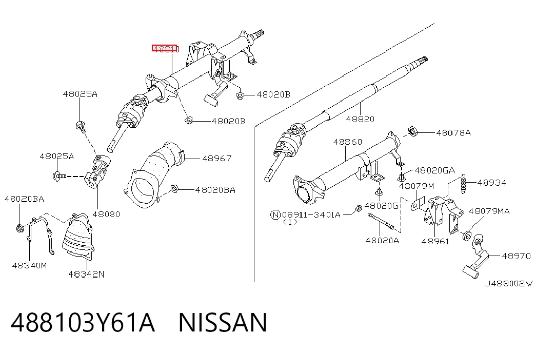 Колонка рульового управління на Nissan Maxima  A33