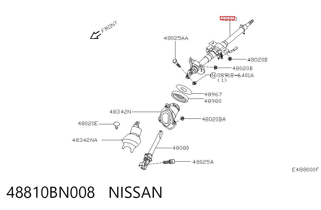 Колонка рульового управління на Nissan Almera II N16