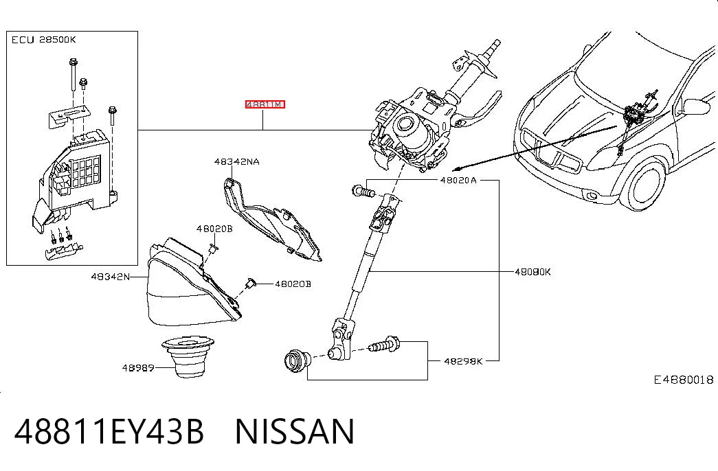 Купити Рульова колонка Nissan Qashqai II J11