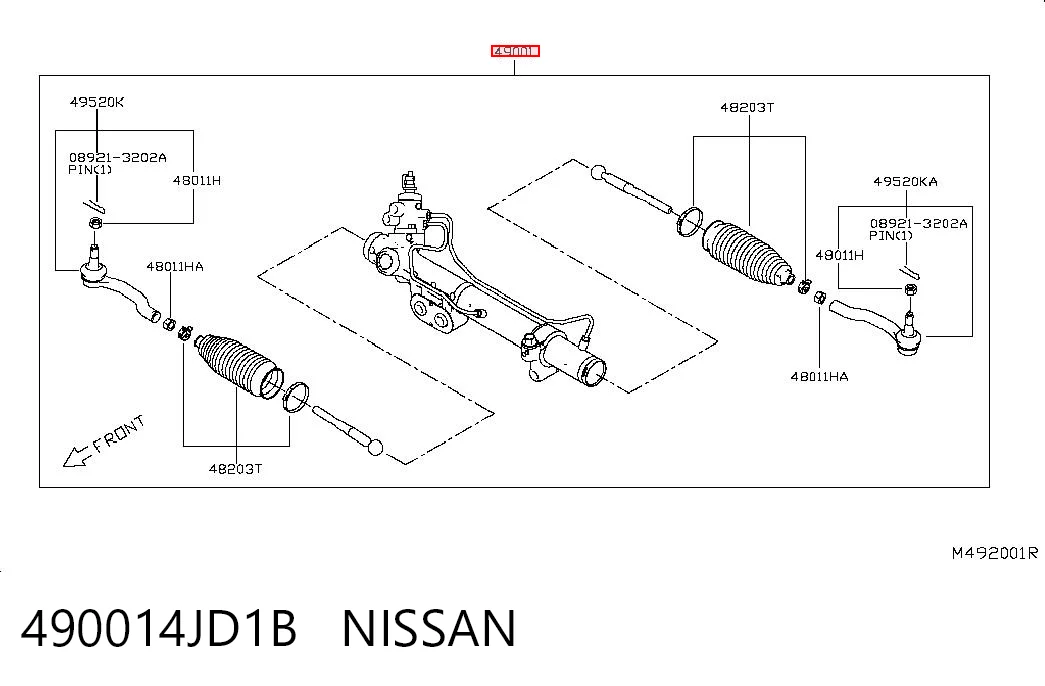 Управління рульове в зборі Nissan Navara NP300 IV пікап (D23, D23T) (2014 - 2021) ціна, від 444.63 USD