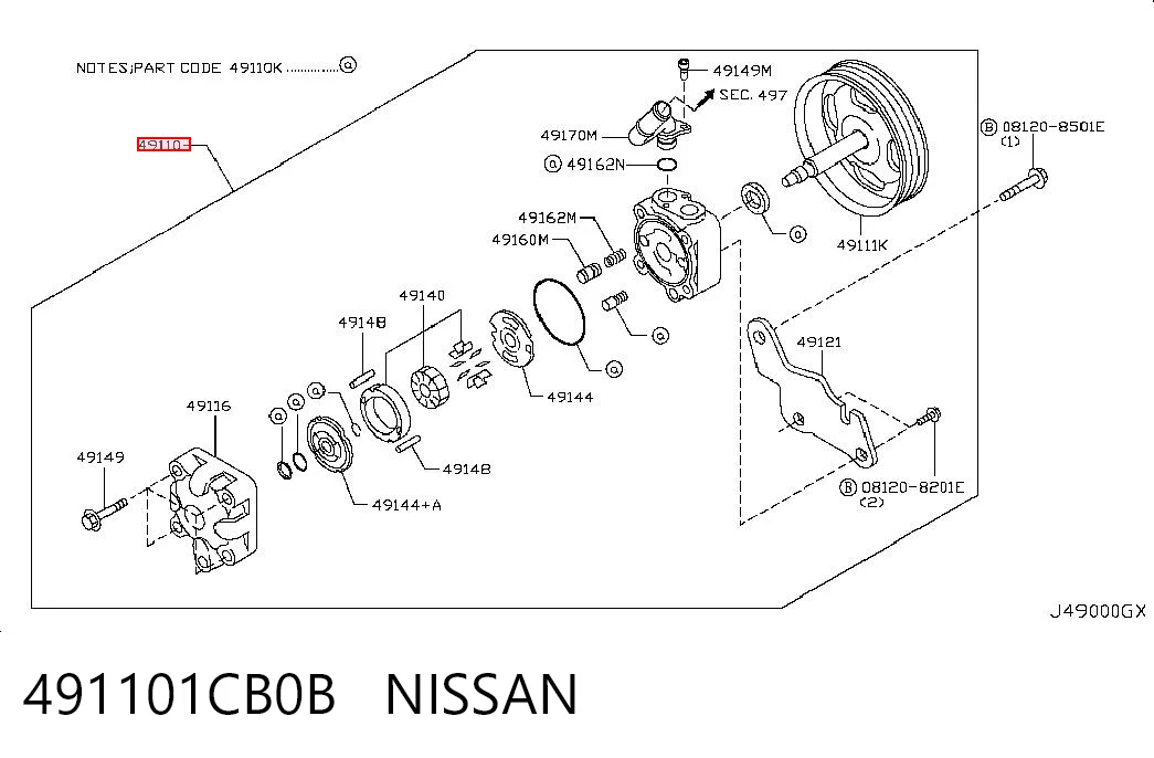 PSP0024 Hitachi Насос гідропідсилювача
