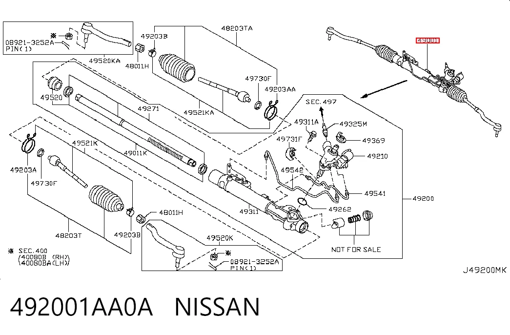 Кермова рейка Nissan Murano 