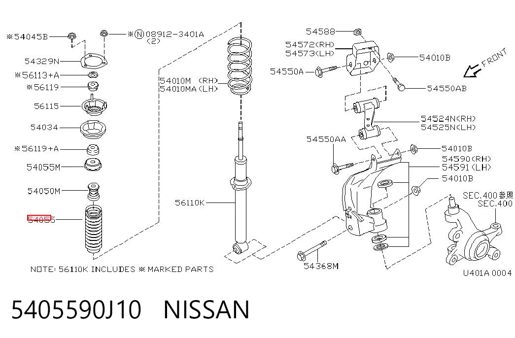 A91005 Japan Cars Пильник стійки передньої