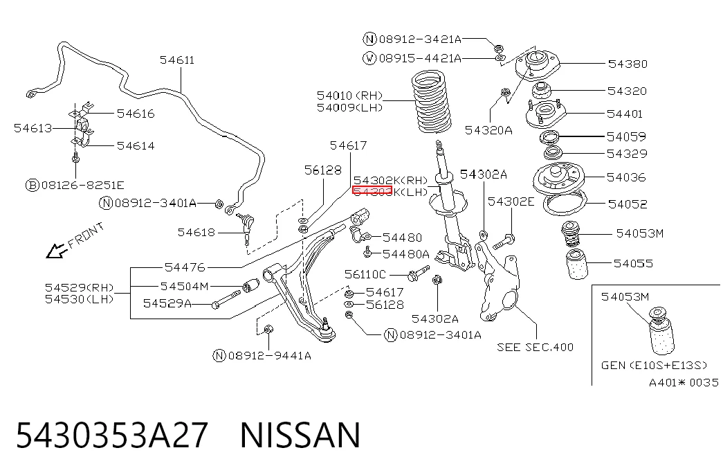 5430353A27 Nissan/Infiniti