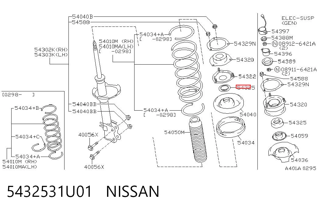 Підшипник верхньої опори Sensen SA543255V000