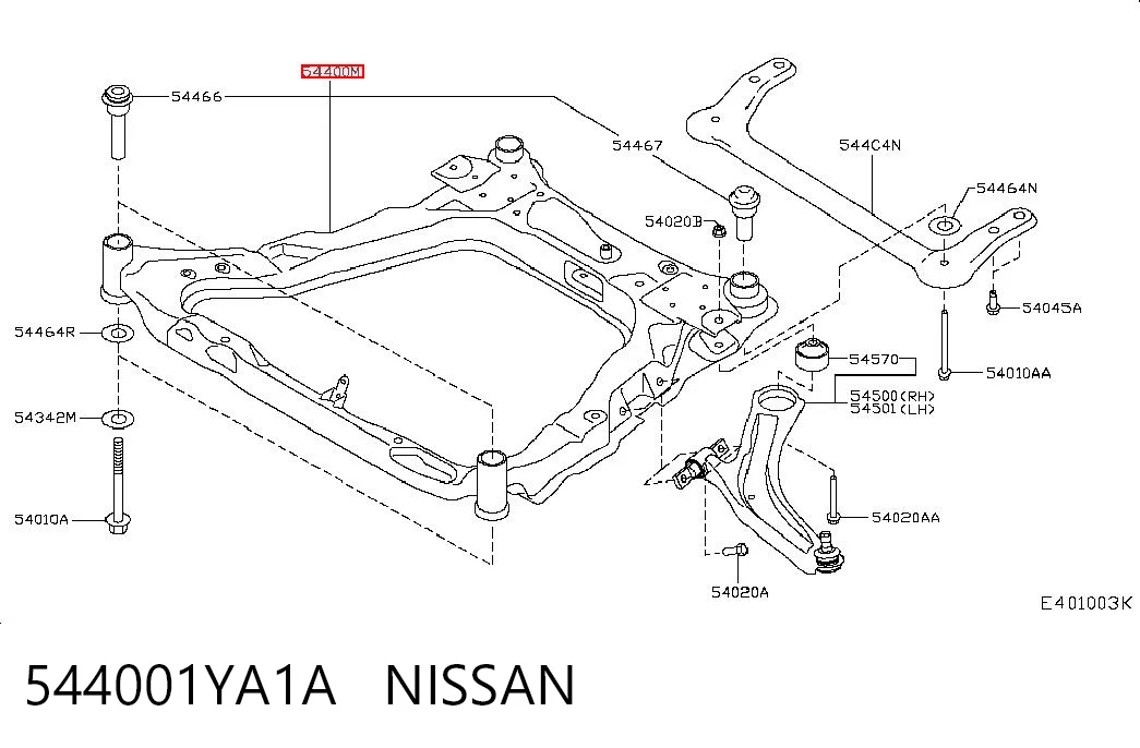 Передня балка на Nissan Qashqai II J11