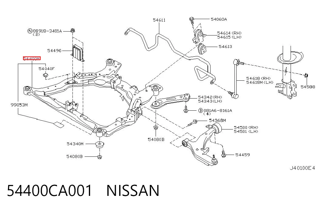 Передня балка на Nissan Murano  Z50