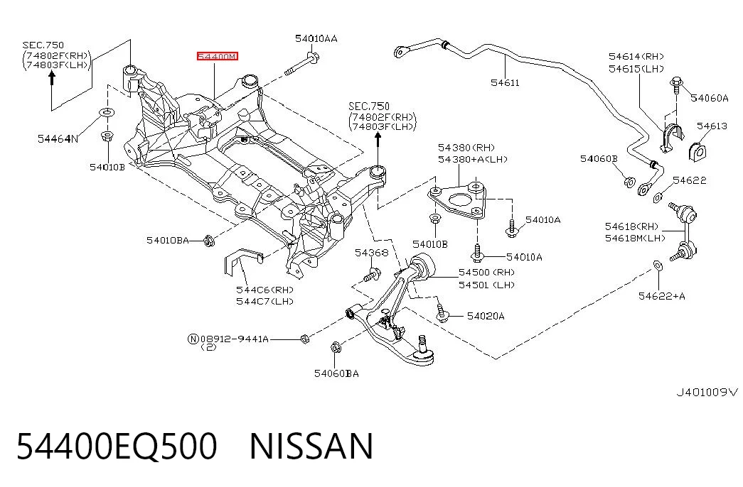 Передня балка на Nissan X-Trail  T30