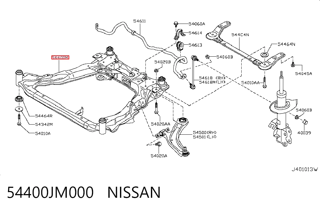  Підрамник передній Nissan X-Trail 