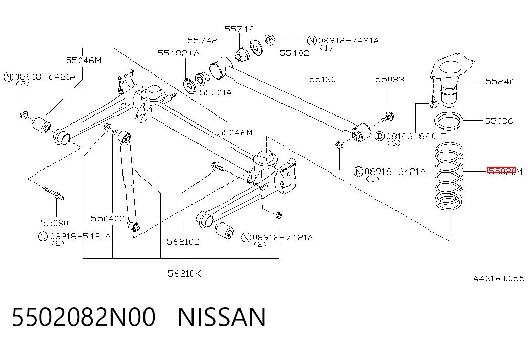  Задні пружини Nissan Primera 