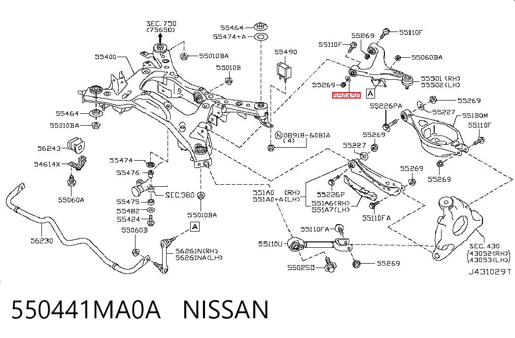 550441MA0A Nissan/Infiniti