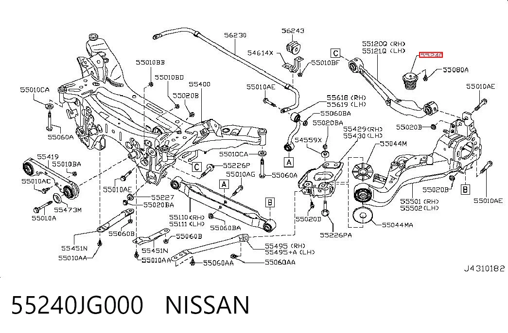 55240JG000 Nissan/Infiniti Буфер заднього амортизатора
