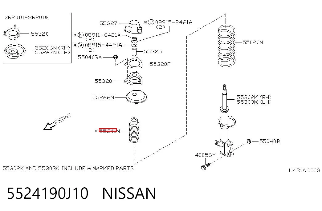 5524190J10 Nissan/Infiniti