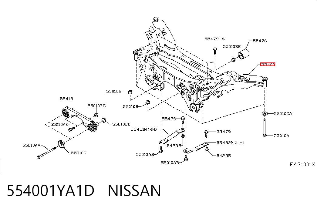 554001YA1D Nissan/Infiniti Підвіска задня