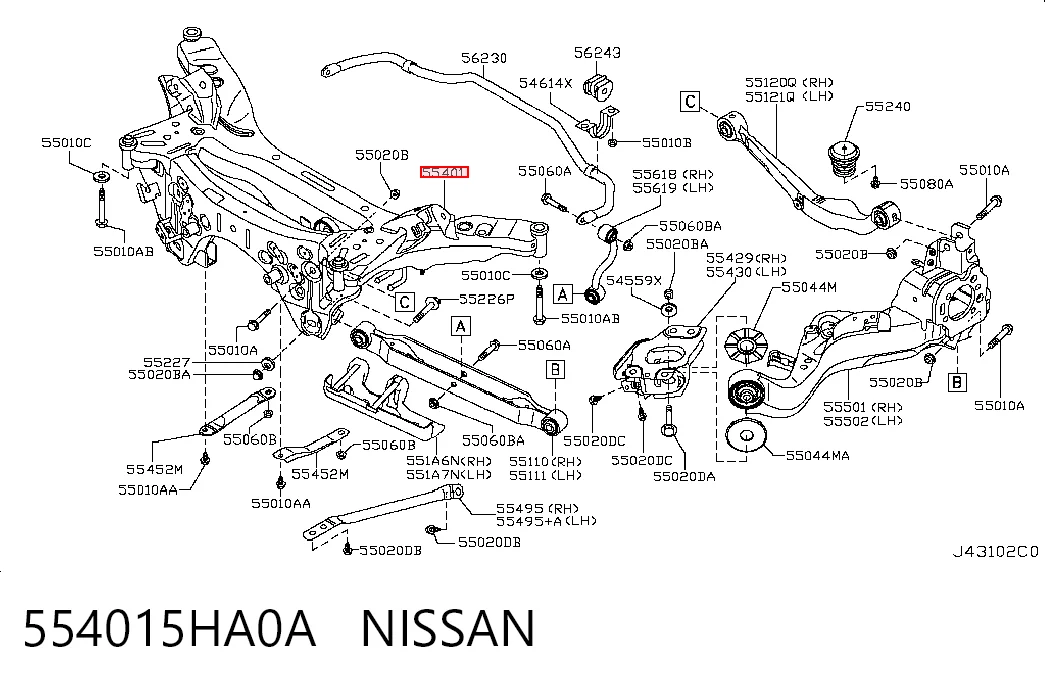  Балка задня Nissan Rogue 