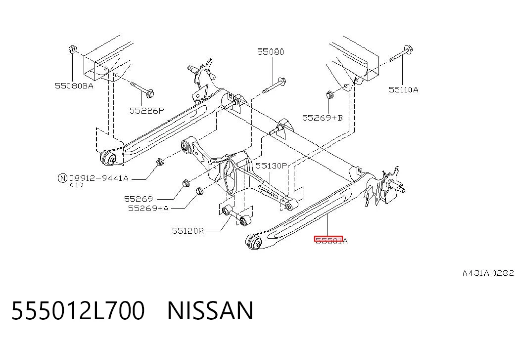 Підвіска задня на Nissan Maxima  A32