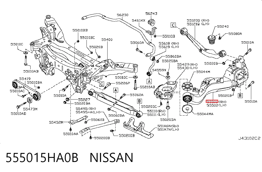 ST555015HA0B SAT Цапфа поворотна права