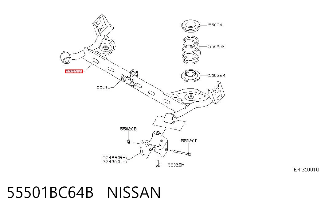 Підвіска задня на Nissan Note  E11