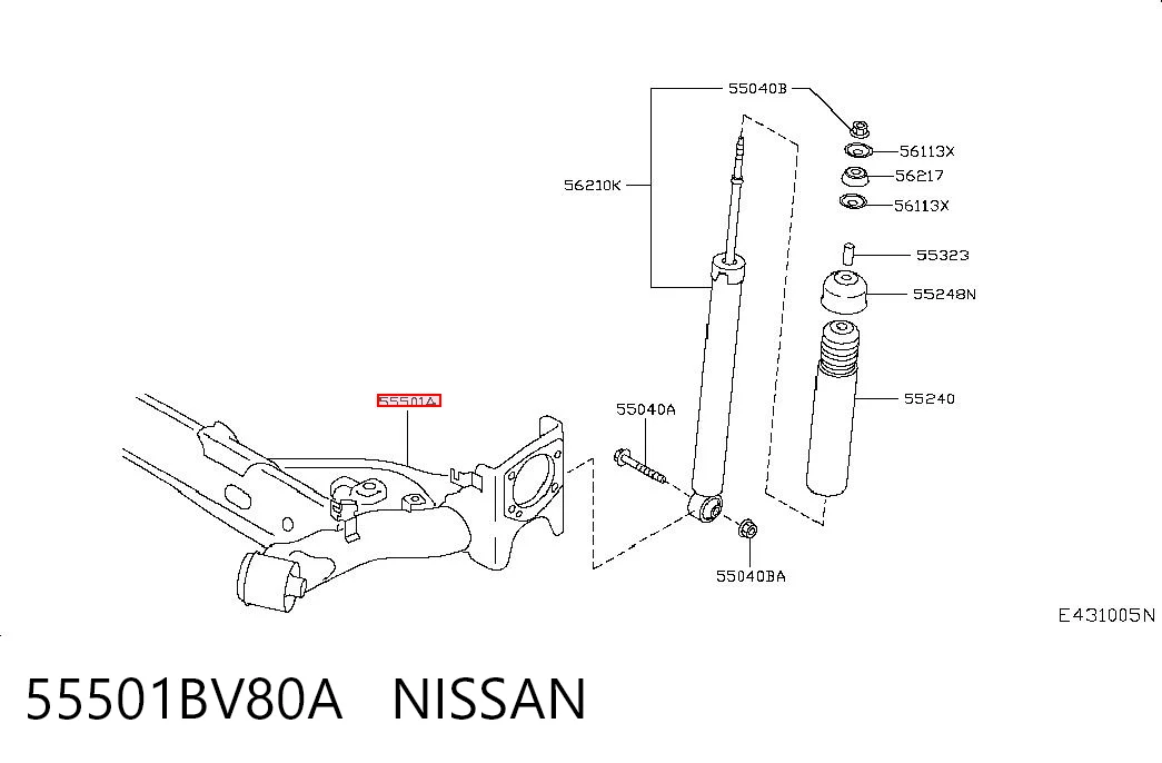  Балка задня Nissan JUKE 