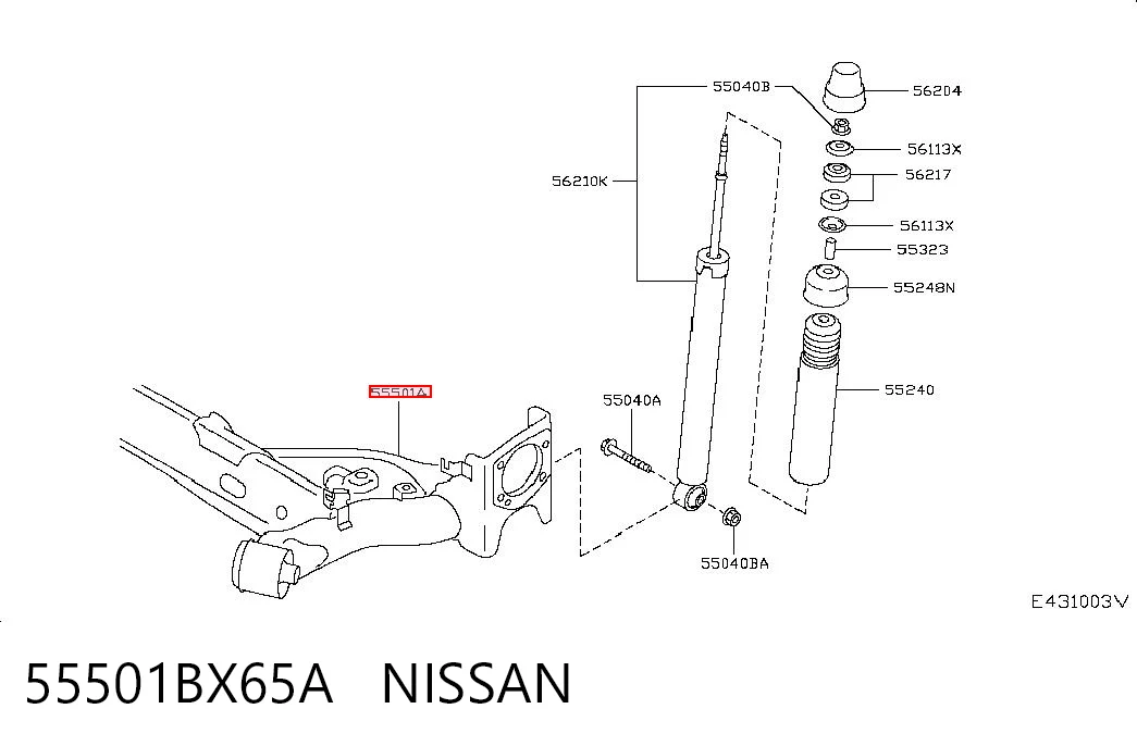 Підрамник задній Nissan JUKE NMUK