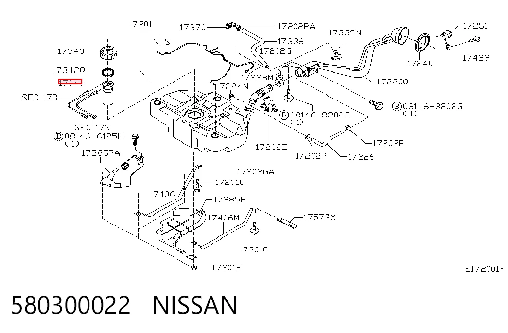 Модуль бензонасоса Nissan Primera седан (P12) (2002 - 2008) ціна, від 19.17 USD