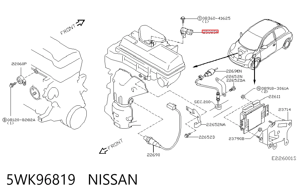 5WK96819 Nissan/Infiniti Датчик наддува