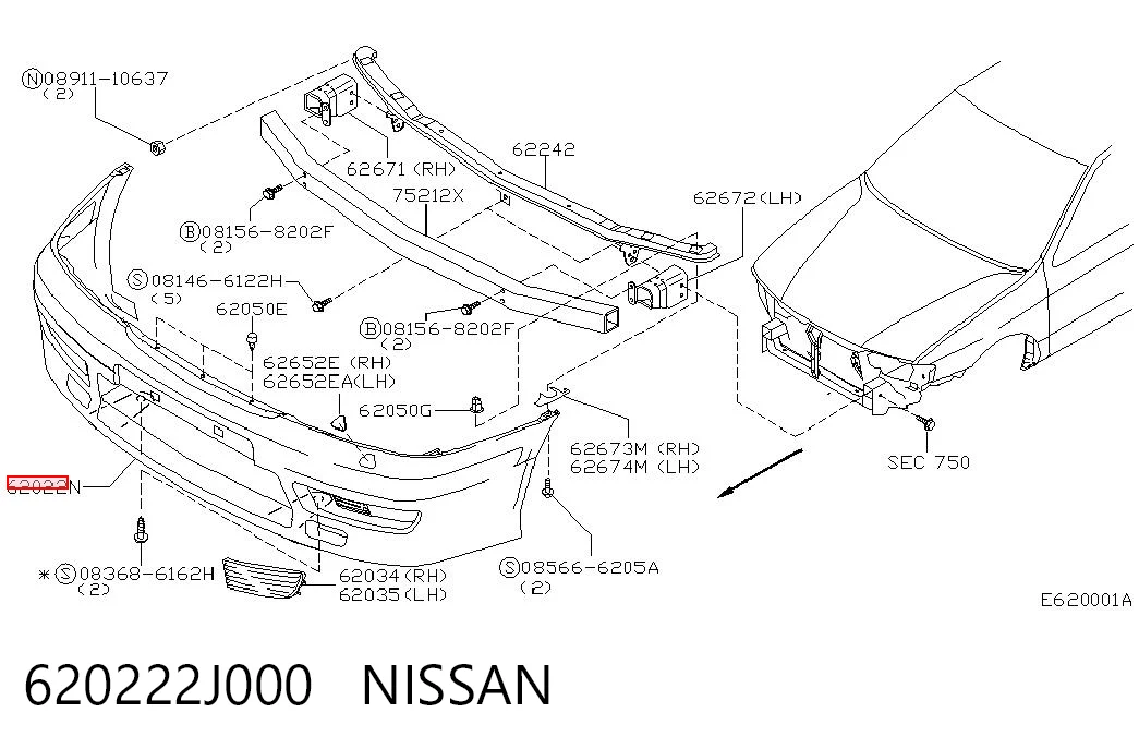 Бампер передній в зборі на Nissan Primera  P11