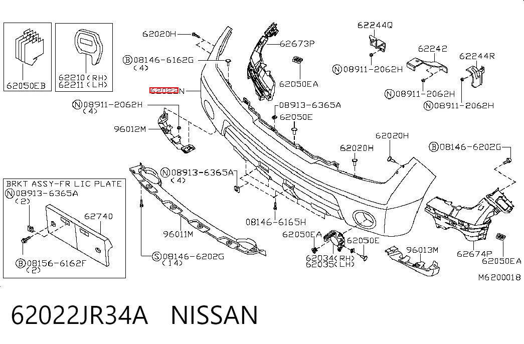 Бампер передній в зборі на Nissan Navara NP300 III D40