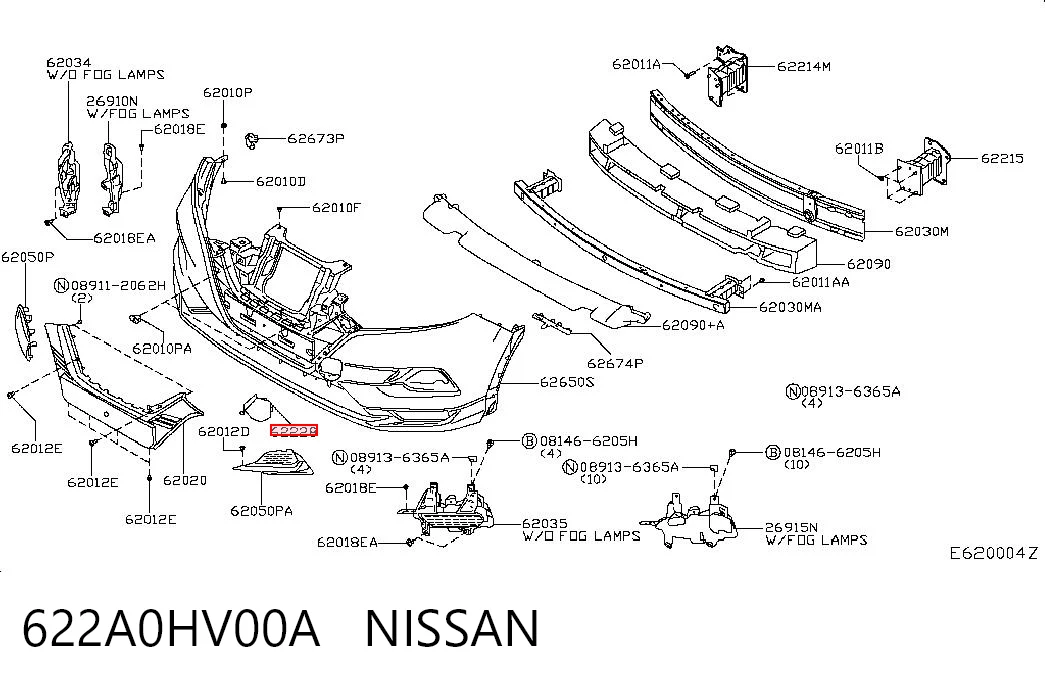 Заглушка бампера буксирувального гака, передня Nissan Qashqai II позашляховик (J11) (2013 - 2021) ціна, від 6.97 USD