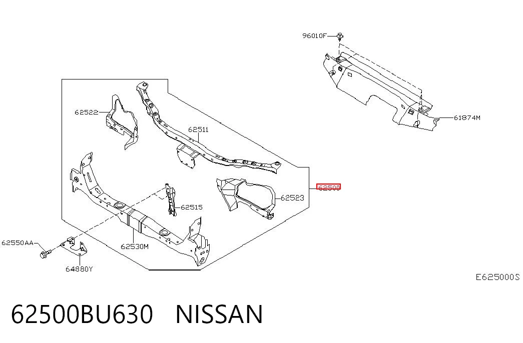 Панель передня Nissan Primera седан (P12) (2002 - 2008) ціна, від 201.16 USD