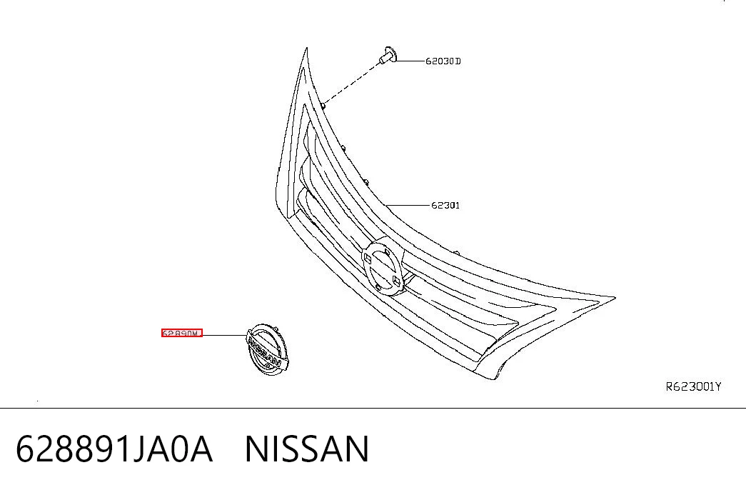 628891JA0A Nissan/Infiniti Фірмовий значок решітки радіатора